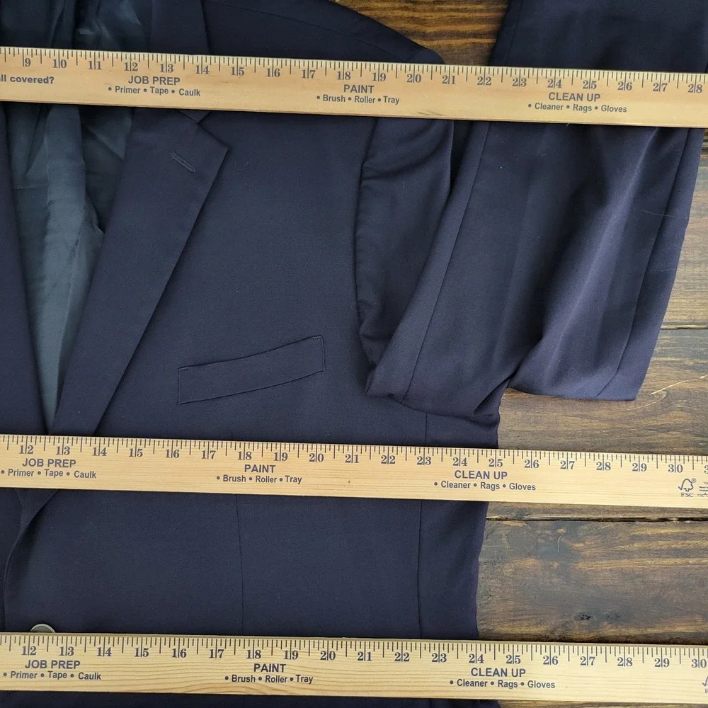 Joseph Feiss Men's Sport Coat‎ Blazer Two Button Navy Blue Wool Size 50R